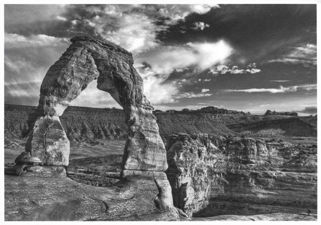 モノクロ写真の出力のスキャン画像　竹和紙170g